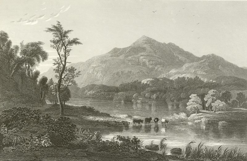 Wschodni kraniec Loch Katrine i Benvenue autorstwa English School