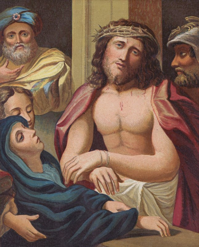 Ecce Homo (kolorowa litografia) autorstwa English School