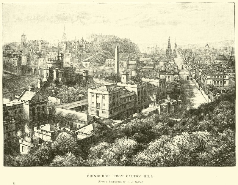 Edynburg, z Calton Hill autorstwa English School