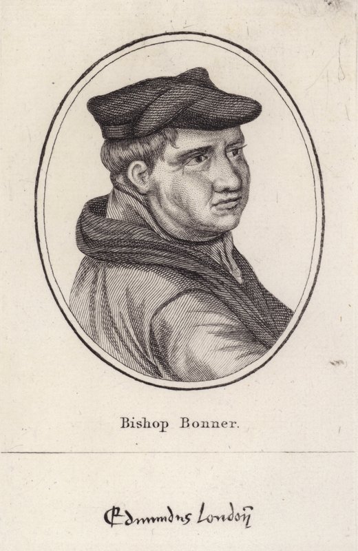 Edmund Bonner , angielski duchowny i biskup Londynu, który prześladował protestantów za panowania Marii I (grafika) autorstwa English School