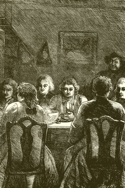 Edmund Burke w Klubie Literackim autorstwa English School