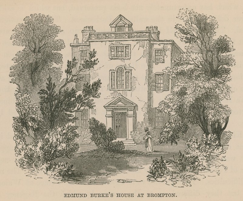 Edmund Burkes House w Brompton, Londyn autorstwa English School