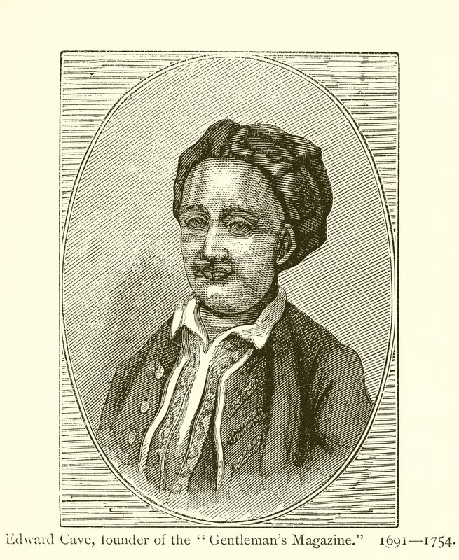 Edward Cave, założyciel Gentlemans Magazine autorstwa English School