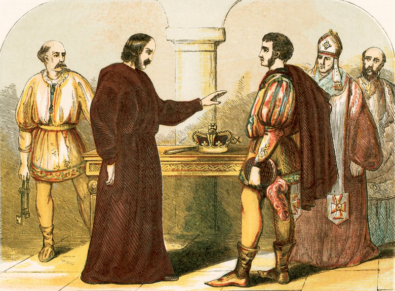 Edward II rezygnuje ze swojej rodziny królewskiej autorstwa English School