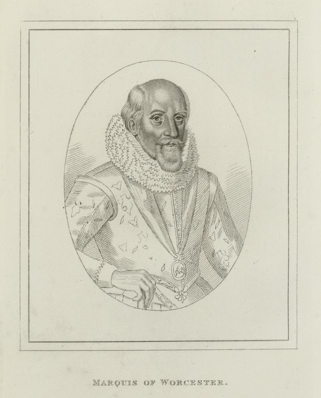Edward Somerset, markiz Worcester (grawerowanie) autorstwa English School