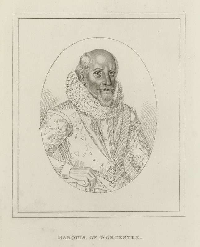 Edward Somerset, markiz Worcester (grafika) autorstwa English School