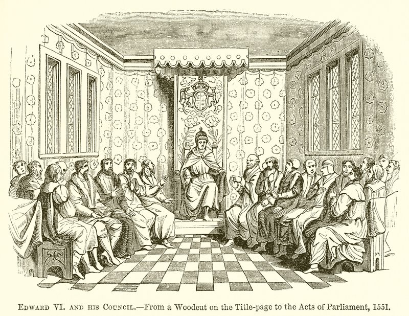 Edward VI i jego Rada autorstwa English School