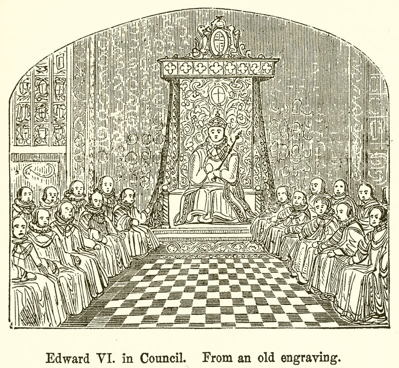 Edwarda VI. w Radzie autorstwa English School