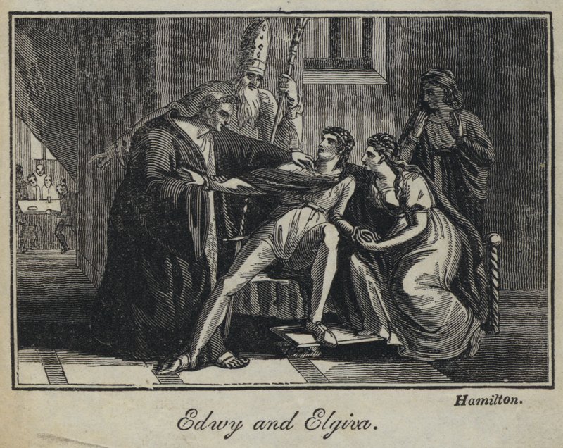 Edwy i Elgiva (grawerowanie) autorstwa English School