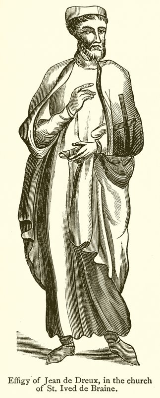 Wizerunek Jeana de Dreux w kościele św. Ives de Braine autorstwa English School