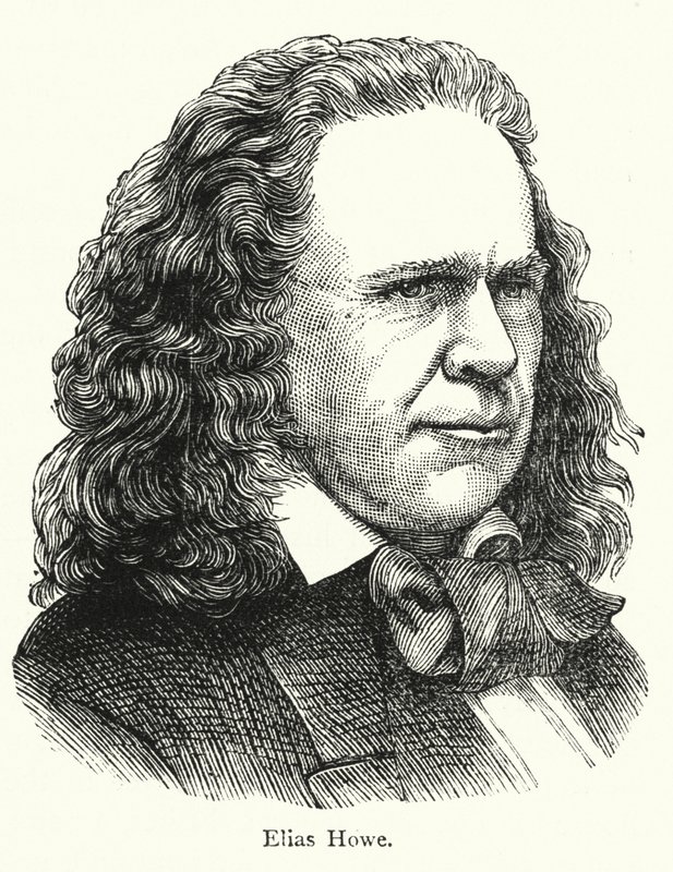 Elias Howe, amerykański wynalazca stebnówki autorstwa English School