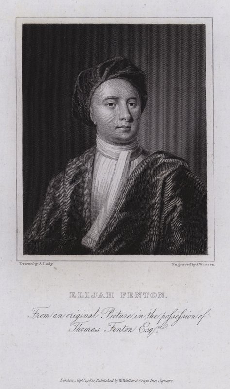 Elijah Fenton, angielski poeta, biograf i tłumacz autorstwa English School