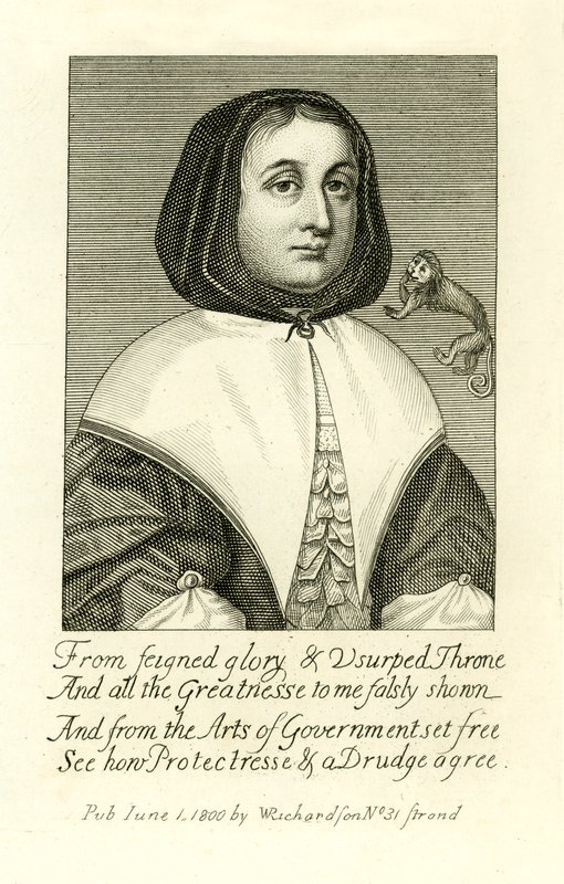 Elizabeth Cromwell, żona Olivera Cromwella, ilustracja z A Biographical History of England autorstwa J. Granger autorstwa English School