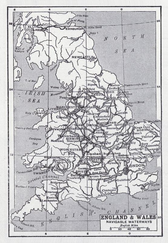 Anglia i Walia, żeglowne drogi wodne (lito) autorstwa English School