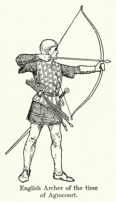 Angielski łucznik z czasów Agincourt (lito) autorstwa English School