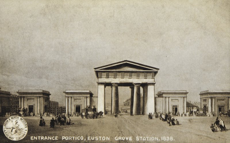 Portyk wejściowy, stacja Euston Grove, 1838 autorstwa English School