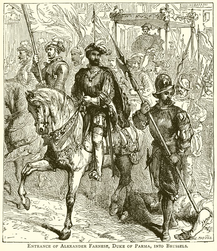 Wejście Aleksandra Farnese, księcia Parmy, do Brukseli autorstwa English School