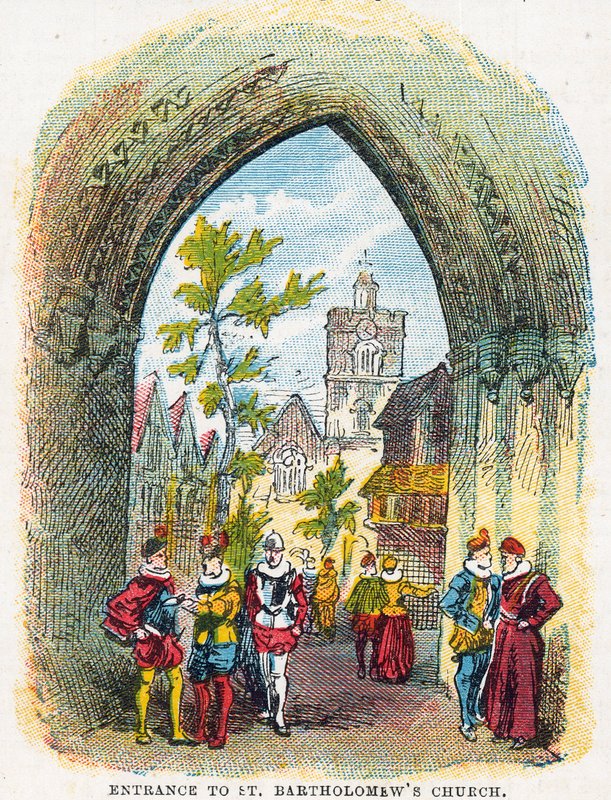 Wejście do kościoła św. Bartłomieja autorstwa English School
