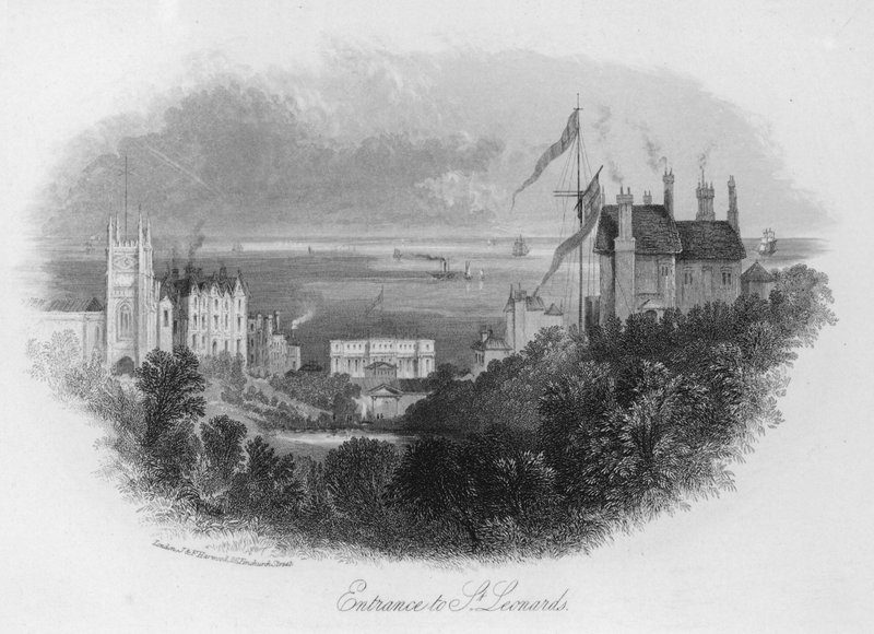 Wejście do St Leonards (grawerowanie) autorstwa English School