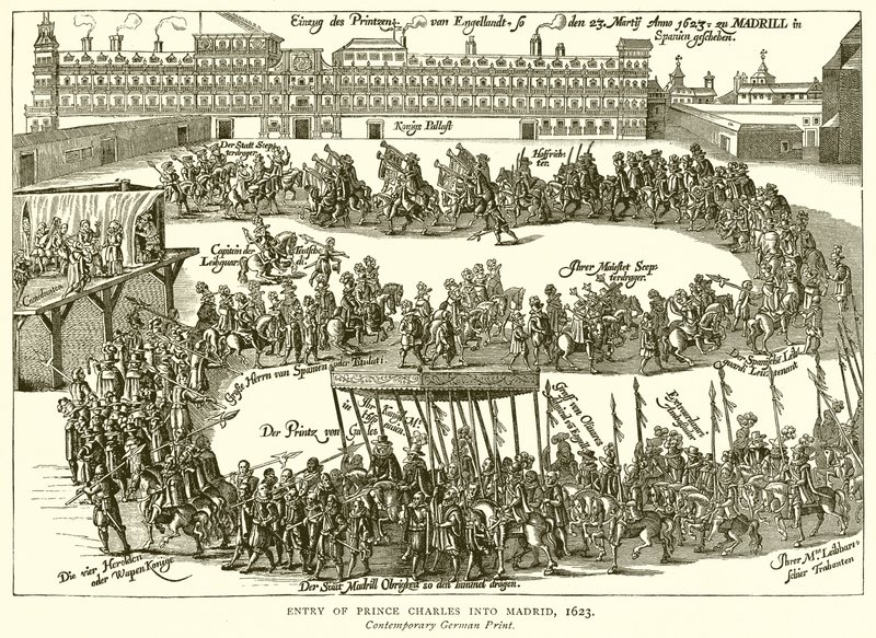 Wjazd księcia Karola do Madrytu, 1623 autorstwa English School