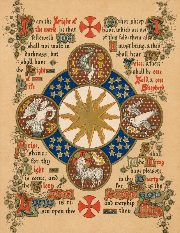 Epiphany (kolorowa litografia) autorstwa English School