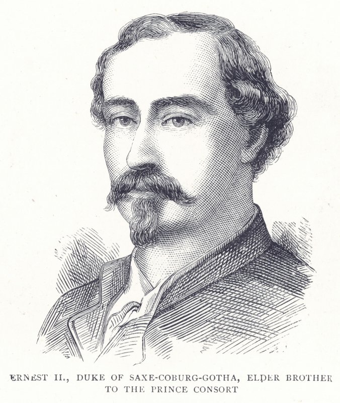 Ernest II, książę Saxe-Coburg-Gotha, starszy brat księcia małżonka autorstwa English School