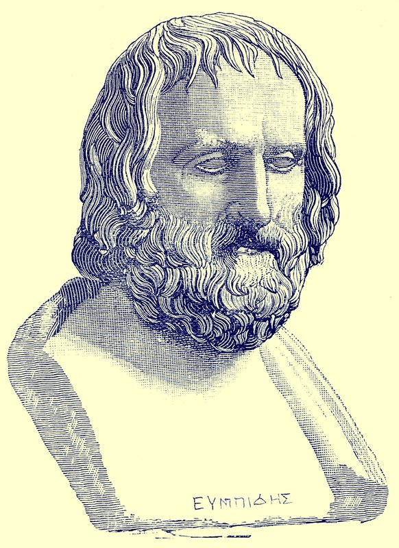Eurypides, ilustracja z „Historii Rzymu” Victora Duruy, opublikowana w 1884 r. (obraz ulepszony cyfrowo) autorstwa English School
