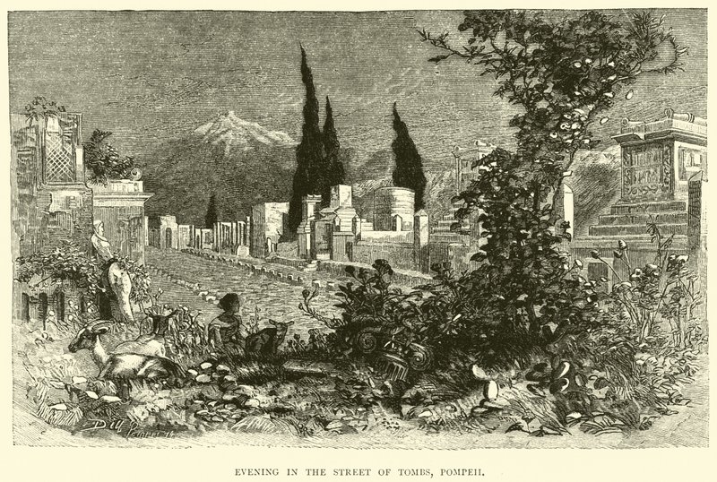 Wieczór na Ulicy Grobowców, Pompeje autorstwa English School