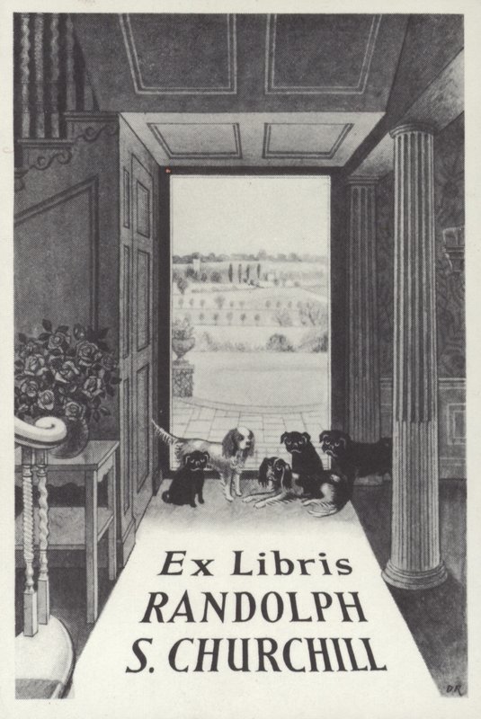 Ekslibris Randolph S Churchill autorstwa English School