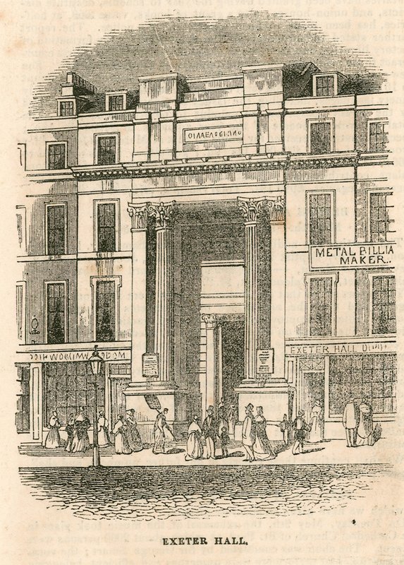 Exeter Hall, Strand, Londyn autorstwa English School