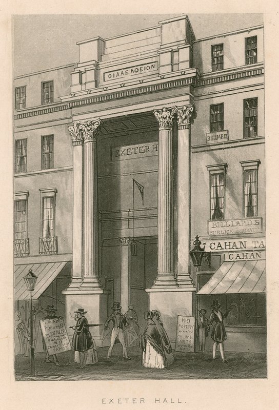 Exeter Hall, Strand, Londyn autorstwa English School