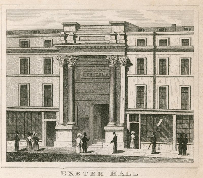 Exeter Hall, Strand, Londyn autorstwa English School