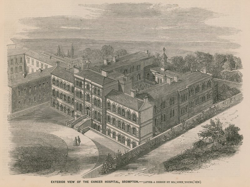 Widok zewnętrzny szpitala onkologicznego, Brompton autorstwa English School