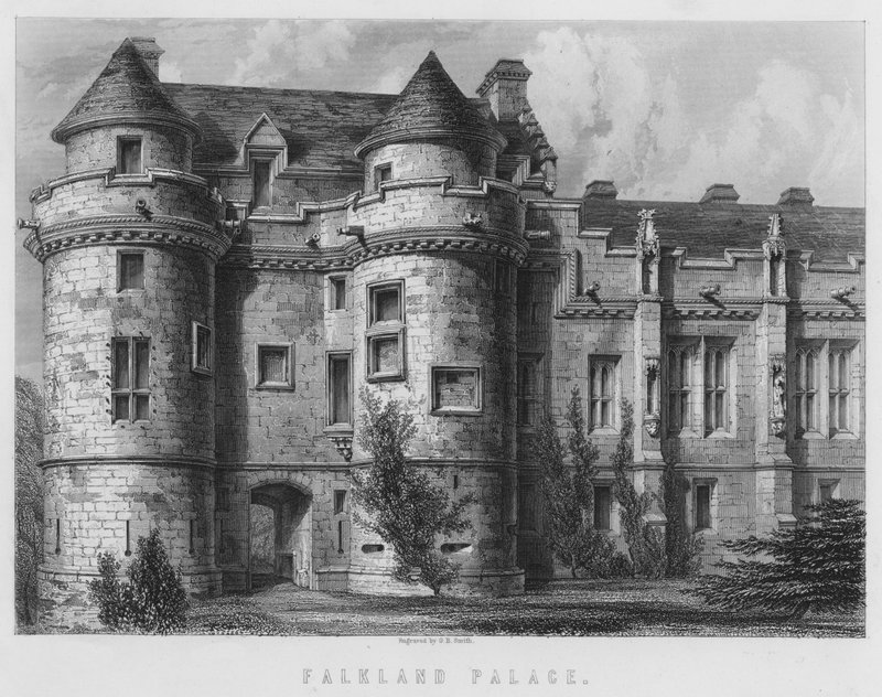 Pałac Falklandzki (rycina) autorstwa English School