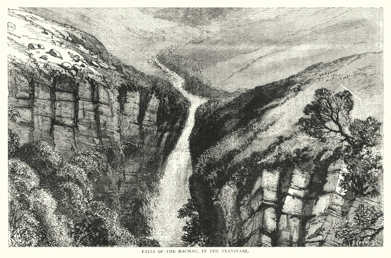Falls of the Macmac, w Transwalu (rycina) autorstwa English School