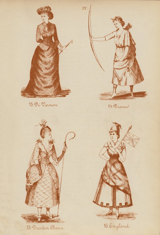 Fantazyjne stroje: Di Vernon, Diana, Dresden China, Anglia (litografia) autorstwa English School