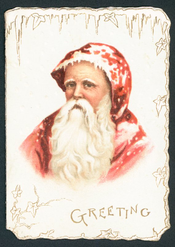 Święty Mikołaj, Kartka Świąteczna autorstwa English School