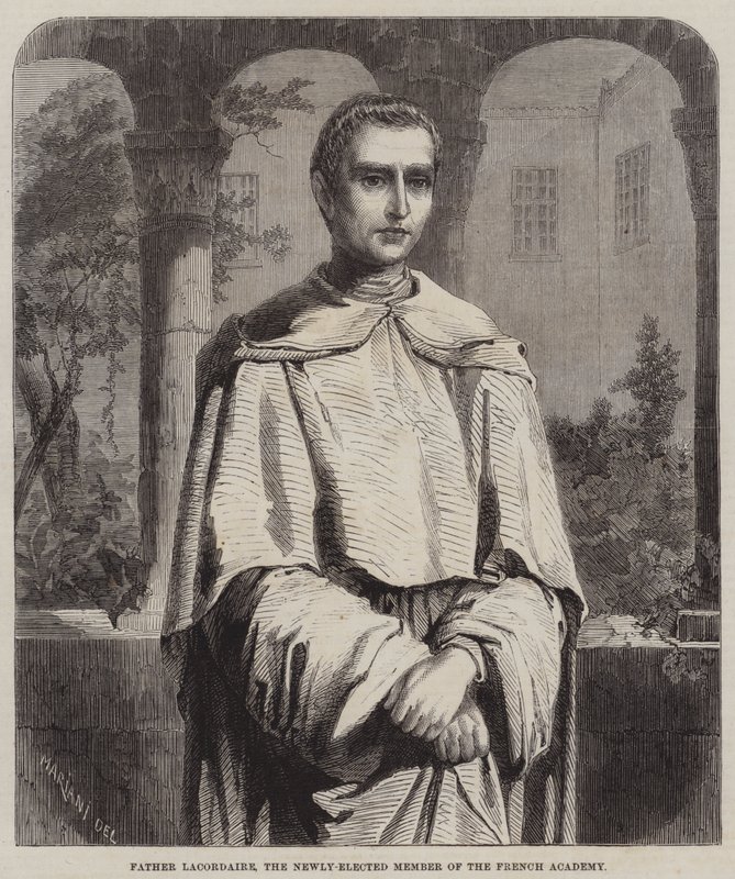 Ojciec Lacordaire, nowo wybrany członek Akademii Francuskiej (grafika) autorstwa English School
