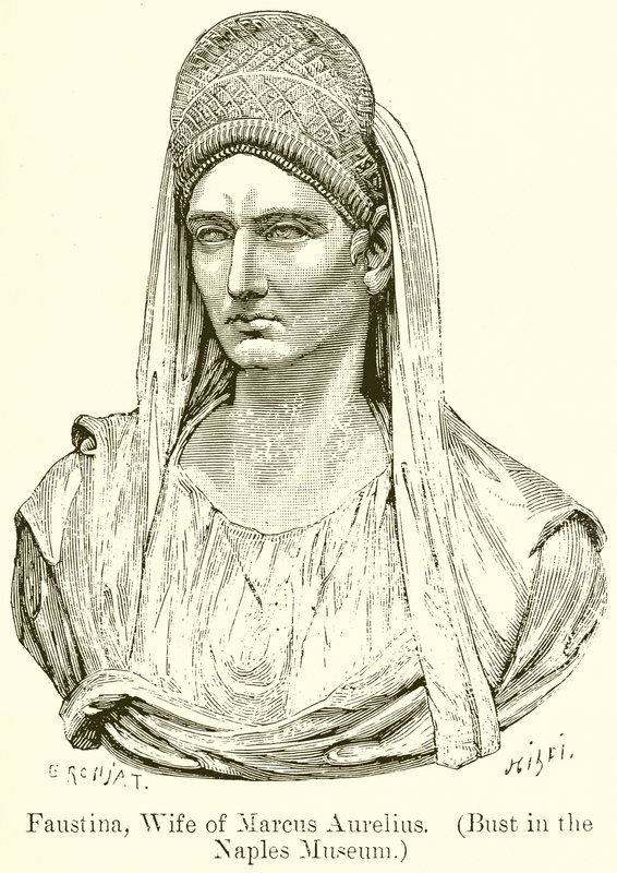 Faustyna, żona Marka Aureliusza. (Popiersie w Muzeum Neapolu) autorstwa English School