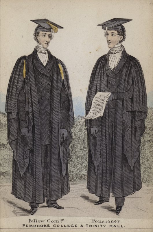 Fellow Commoner, emeryt, Pembroke College i Trinity Hall autorstwa English School