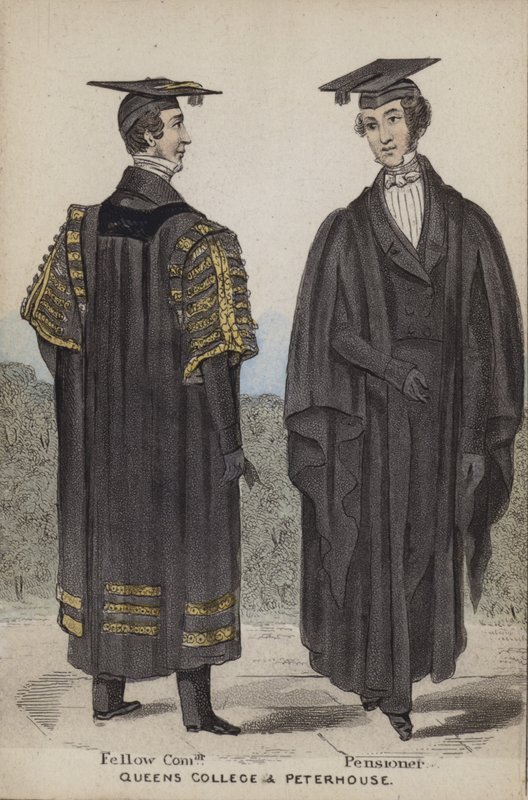 Fellow Commoner, emeryt, Queens College i Peterhouse autorstwa English School