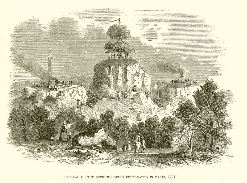 Święto Najwyższego obchodzone w Paryżu, 1794 autorstwa English School
