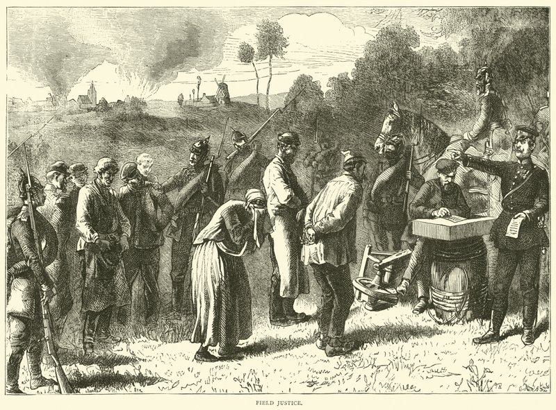 Sprawiedliwość polowa, wrzesień 1870 autorstwa English School