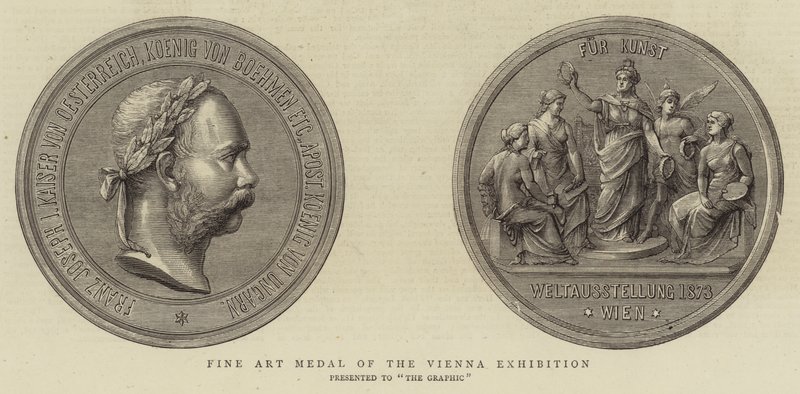 Medal Sztuk Pięknych Wystawy Wiedeńskiej (grafika) autorstwa English School