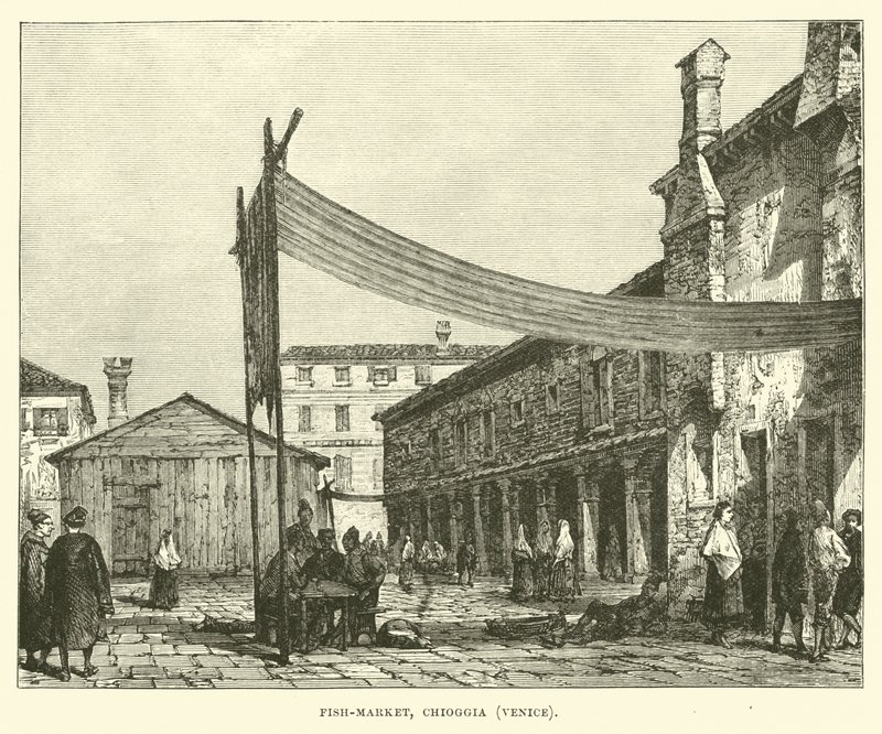Targ rybny, Chioggia, Wenecja autorstwa English School