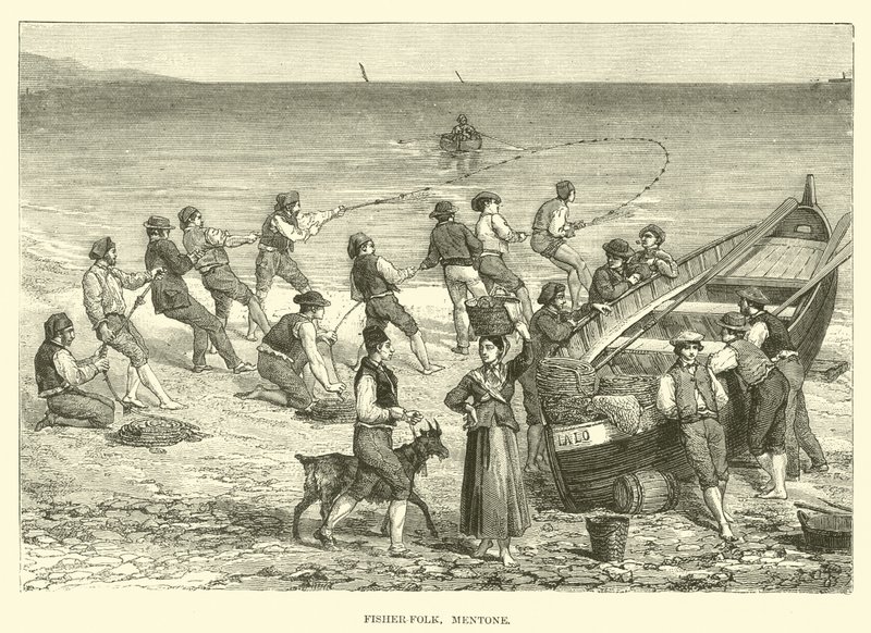Fisher-folk, Mentone autorstwa English School