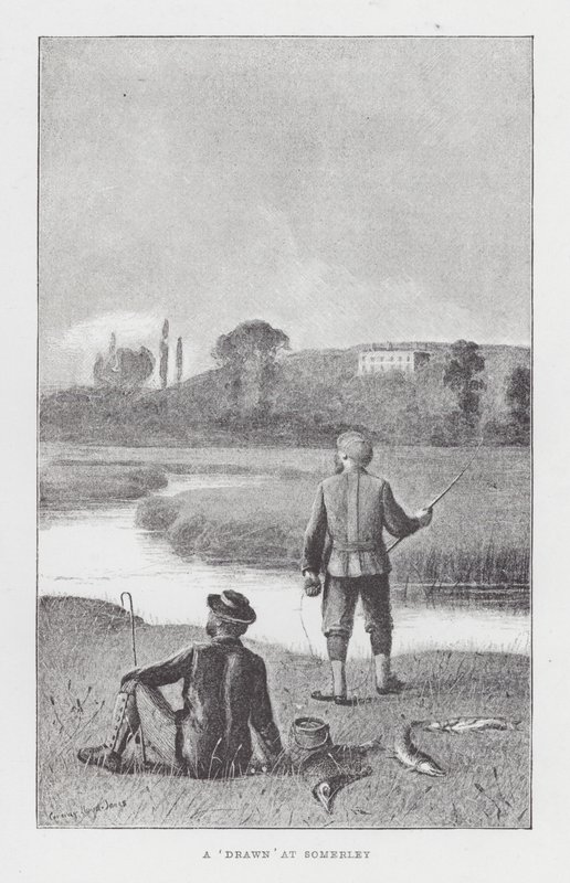 Wędkarstwo: „Rysunek” w Somerley (litos) autorstwa English School