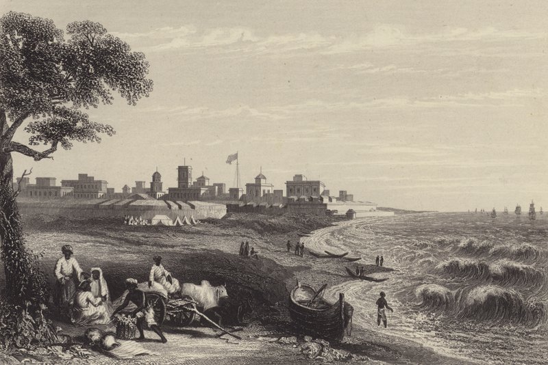 Fort George, Madras (rycina) autorstwa English School