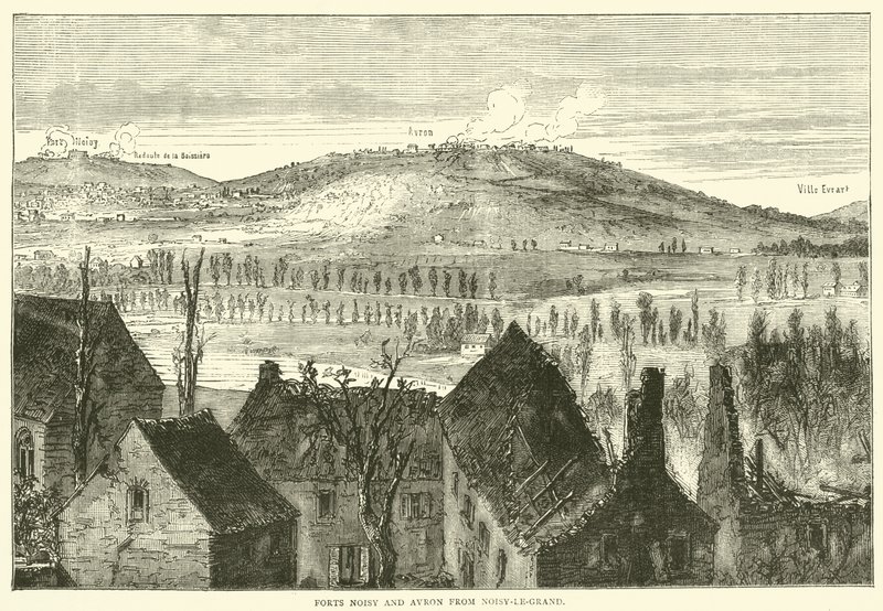 Forts Noisy i Avron z Noisy-le-Grand, styczeń 1871 r. autorstwa English School