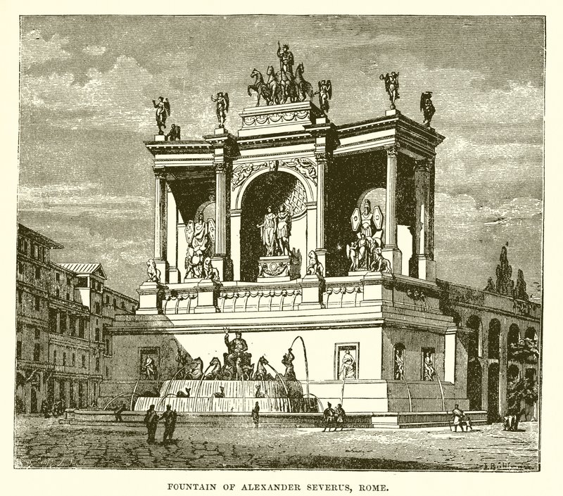 Fontanna Aleksandra Sewera, Rzym autorstwa English School